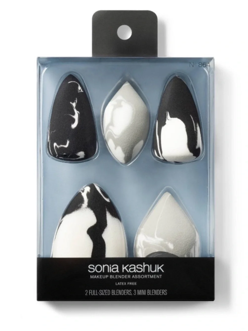 Sonia Kashuk Multisize Latex-Free Makeup Blender Sponge - Marble - 5pk, NEW